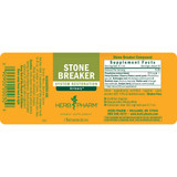 Stone Breaker label unrolled with supplement facts and directions