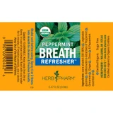 Peppermint Breath Refresher label with directions and ingredients