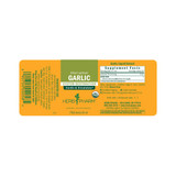Garlic liquid extract label with supplement facts