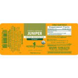 Juniper liquid extract label with supplement facts