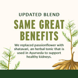 Updated blend graphic, passionflower replaced with shatavari