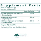 Digest-gen supplement facts with alder fig and walnut extracts
