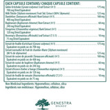 Liver Support supplement facts with artichoke milk thistle and herb extracts