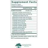 HMF Multi Strain 100 supplement facts with probiotic consortium