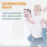 Laughing couple, gastrointestinal health graphic