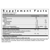 NanoPro vegan protein tub back with supplement facts