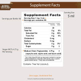 Coconut MCT Oil supplement facts panel