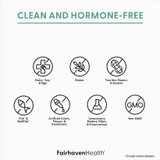 Clean and hormone-free graphic with free-from icons