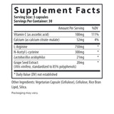 FertileCM supplement facts panel, 3 capsule serving