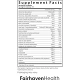 Supplement facts panel for FH PRO for Men