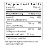 Metabolic Maintenance Cal/Mag Plus w/ Vit D and K-2 - 180 Capsules