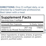 Metabolic Maintenance Vitamin E Mixed Tocopherols 400 IU - 90 Softgels