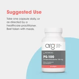 PS-100 bottle, suggested use 1 capsule daily, best taken with meals