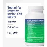 Back of the bottle with soy-free, dairy-free and non-GMO text