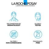 Dermatologist recommended, allergy tested, oil-free, fragrance-free icons