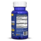 Back of the Serotonin Brain Food bottle with supplement facts, 3rd party lab tested