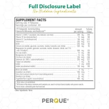 Perque Bone Guard Forte supplement facts label, second copy