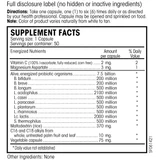 Digesta Guard Forte 10 150 capsule supplement facts panel