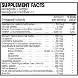 Liva Guard Forte 60 softgel supplement facts panel