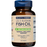 Wiley's Finest Wild Alaskan Fish Oil Easy Swallow Minis 60 softgel bottle