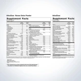 Supplement facts panels for UltraClear Renew powder and AdvaClear
