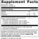 SPM Active One Daily 60 softgel supplement facts panel
