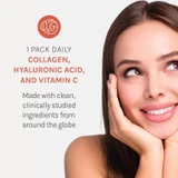 Smiling woman, Collagen Candy 1 pack daily clean ingredients graphic