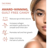 Collagen Candy the perks wrinkle collagen nail and cellulite benefits graphic