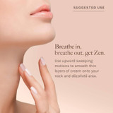 Woman's neck, Firming Neck Cream upward sweeping motions suggested use