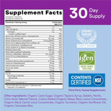 SmartyPants Toddlers supplement facts with clean label and NSF certified badges
