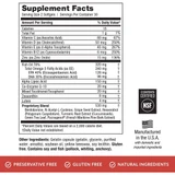 EyePromise DVS supplement facts panel
