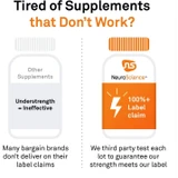 Other supplements compared with NeuroScience, third party tested each lot graphic