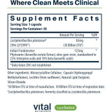 IBS Support Probiotic supplement facts with LP299V and Indian frankincense