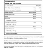ProTrauma supplement facts panel
