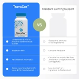 TravaCor compared with a standard calming support formula chart