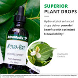 Superior plant drops graphic with hydro-alcohol bioavailability callout