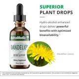 Superior plant drops graphic with hydro-alcohol bioavailability callout