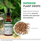 Superior plant drops graphic with hydro-alcohol bioavailability callout