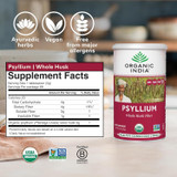Organic India Organic Whole Husk Psyllium - 340 Grams