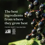 Green leaves, the best ingredients from where they grow best, third party validated logos