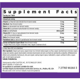 Fermented Vitamin B Complex facts with eight B vitamins maca schizandra cardamom blend