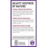 Beauty inspired by nature summary, clinical skin results hair nails botanical blends