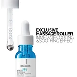 Eye serum bottle with a metal massage roller applicator