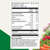 Floradix Iron + Herbs tablets supplement facts panel, 80 servings