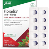 Salus Floradix Iron + Herbs Iron and Vitamin Tablets box of 120 with blister pack