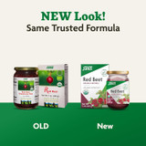 Old vs new Red Beet Crystals packaging, new look same trusted formula graphic