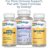 Solaray Mega Quercetin Immufight and OptiZinc bottles, pair for immune support graphic