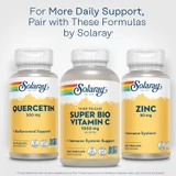 Solaray Quercetin Super Bio Vitamin C and Zinc bottles, pair for daily support graphic