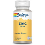 Solaray Zinc 50 mg immune support 100 VegCap bottle