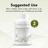 Prostate PQ bottle with suggested use of 2 tablets per day